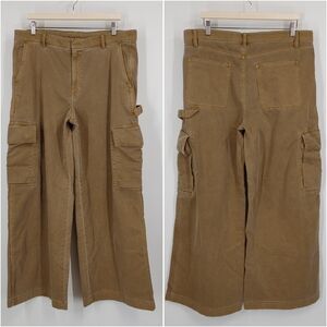GAP Brown Wide Leg Cargo Pants